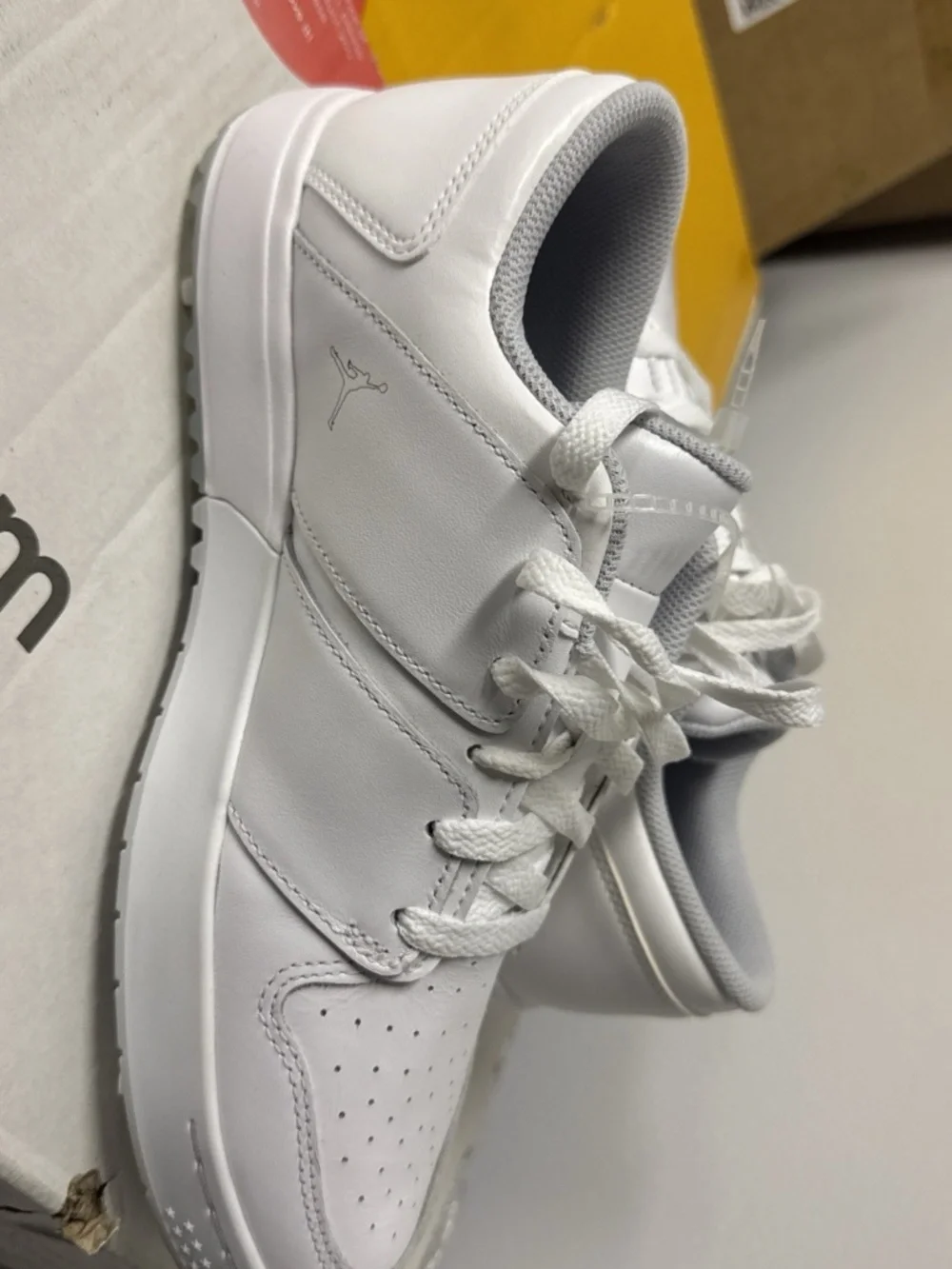 Jordan Nu Retro 1 G White Men’s Athletic Sneaker Leather Upper Golf Shoes 9